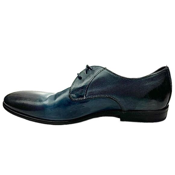 Carlo Pazolini Men's Blue Leather Oxford Dress Shoes -Size EU 42 US 9 Pre-Owned - Picture 6 of 9